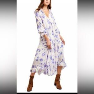 Free People Purple Floral Maxi Dress